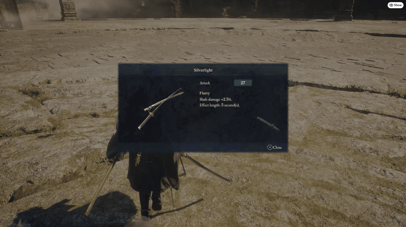 Silverlight weapon